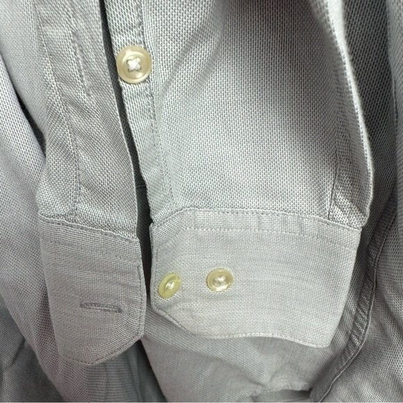 Alfani Men's Fitted Dress Shirt Button Front Button Up Gray Size Large 16 - Picture 7 of 8